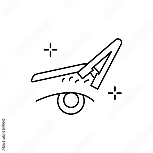 Eyebrows, tweezers icon. Simple line, outline vector elements of beauty salon things for ui and ux, website or mobile application