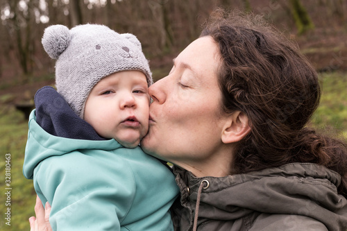 Obraz na płótnie mère et fille bisous