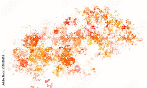 Orange splatter white mode background