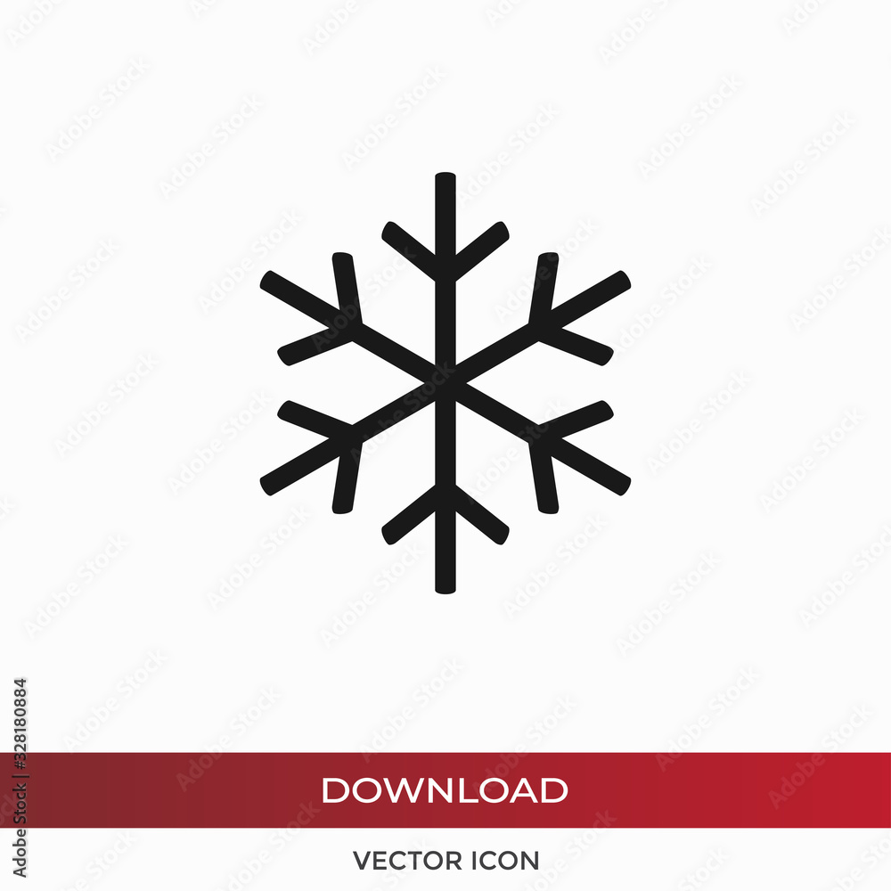 Snowflake vector icon in modern design style for web site and mobile app Snowflake vector icon in modern design style for web site and mobile app