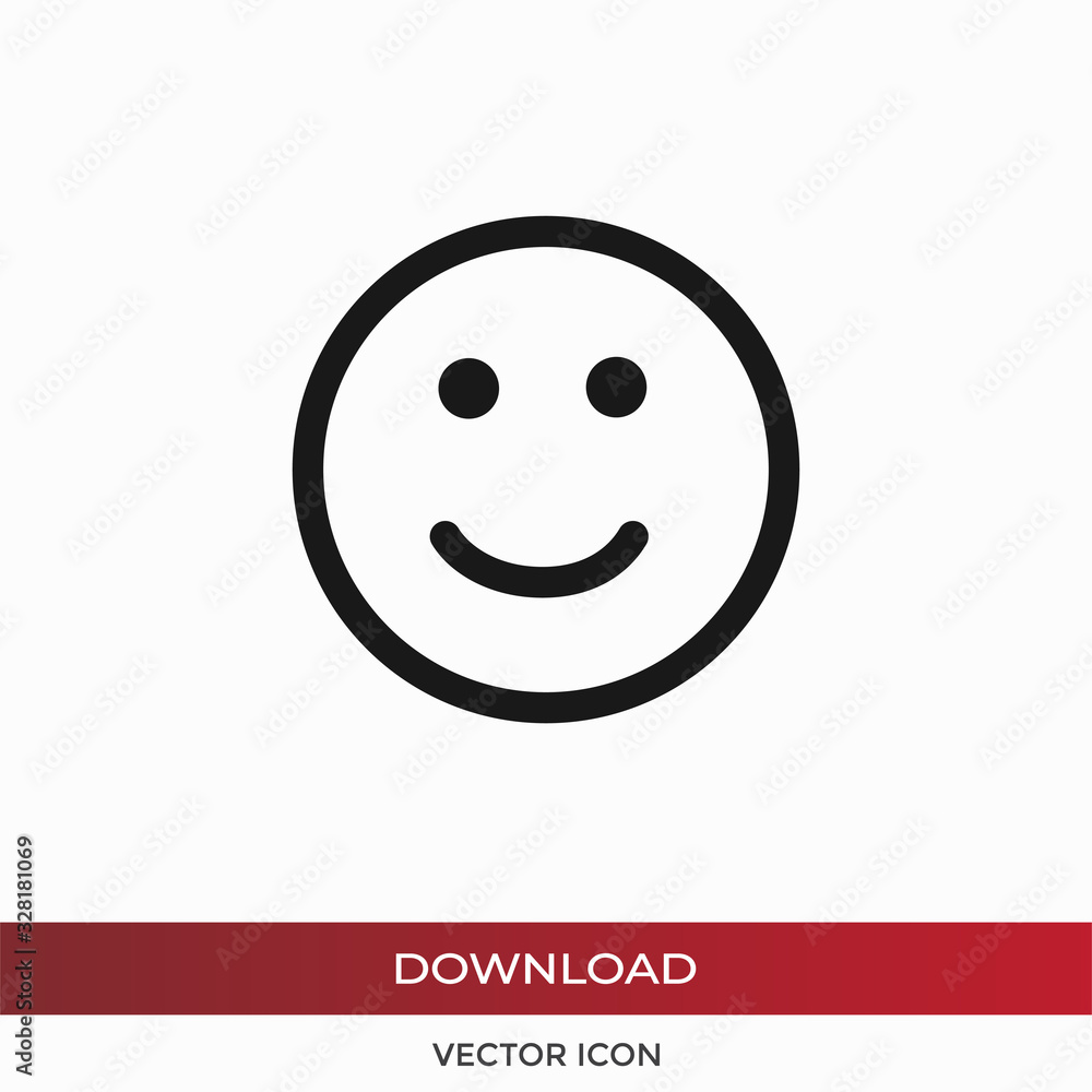 Fototapeta premium Szczęśliwy uśmiech wektor ikona w nowoczesnym stylu dla strony internetowej i aplikacji mobilnej