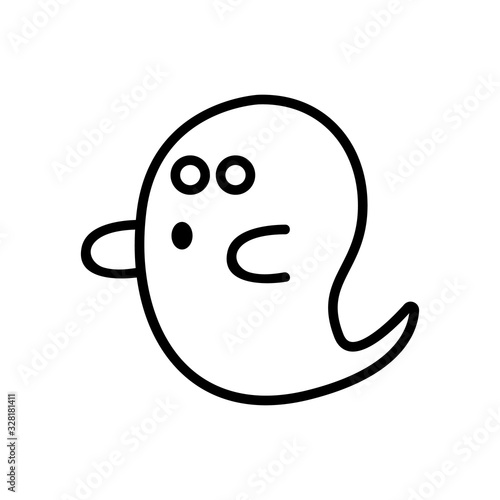 ghost icon vector. Thin line sign. Isolated contour symbol illustration