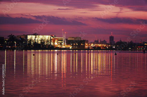 After sunset hour in Poznań