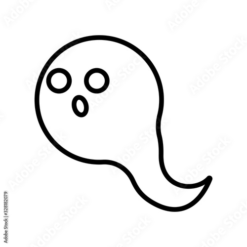 ghost icon vector. Thin line sign. Isolated contour symbol illustration