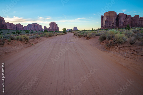 the scenic drive in the monument valley  usa