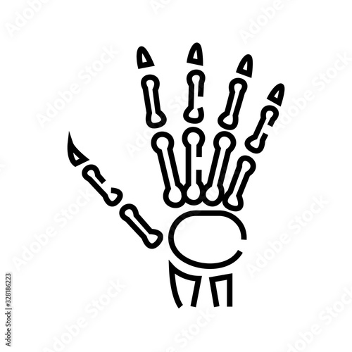 Wallpaper Mural Wrist bone structure line icon, concept sign, outline vector illustration, linear symbol. Torontodigital.ca