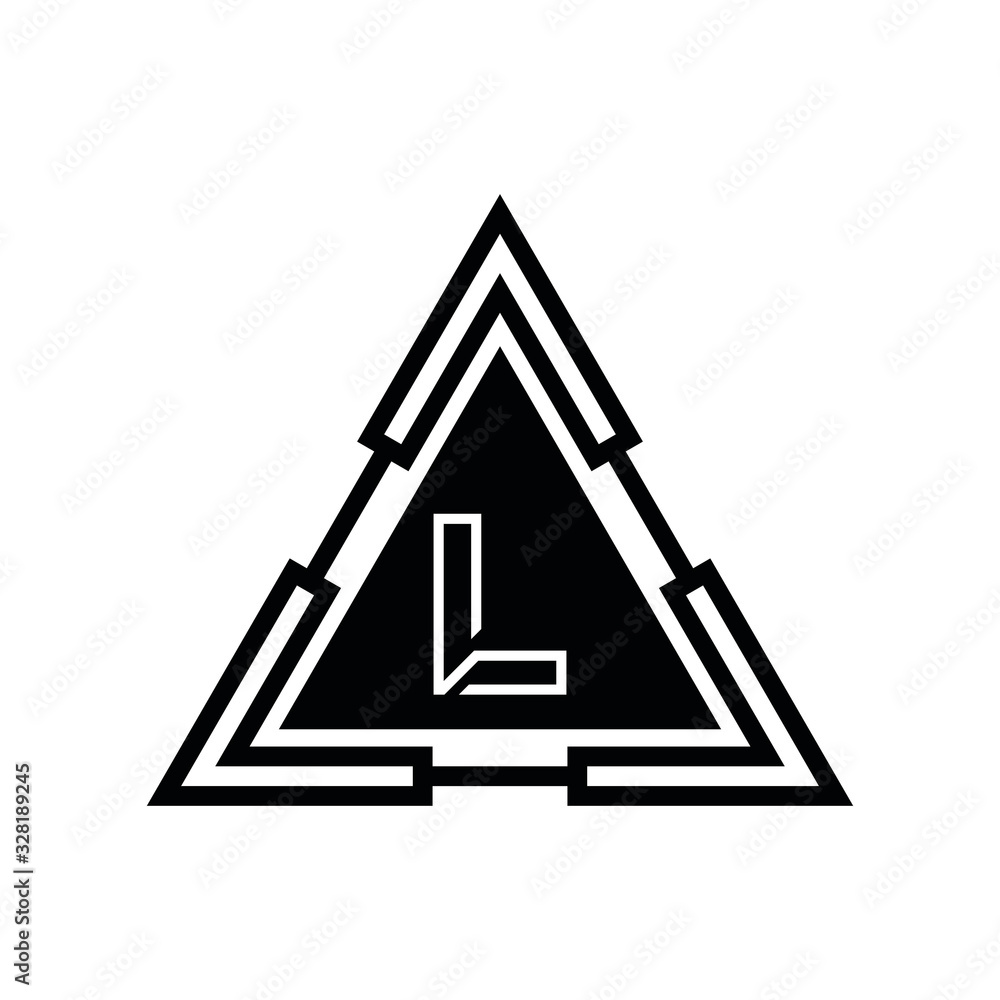 LL L logo design vector