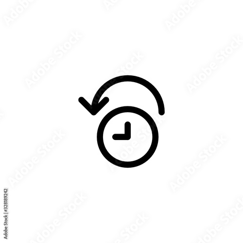 Old Time Timer History Icon, Logo, Vector