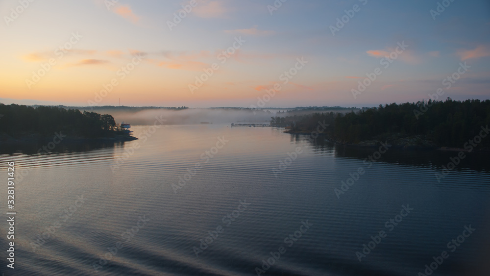 Fototapeta premium Islands of Scandinavia Sweden sunrise Baltic sea