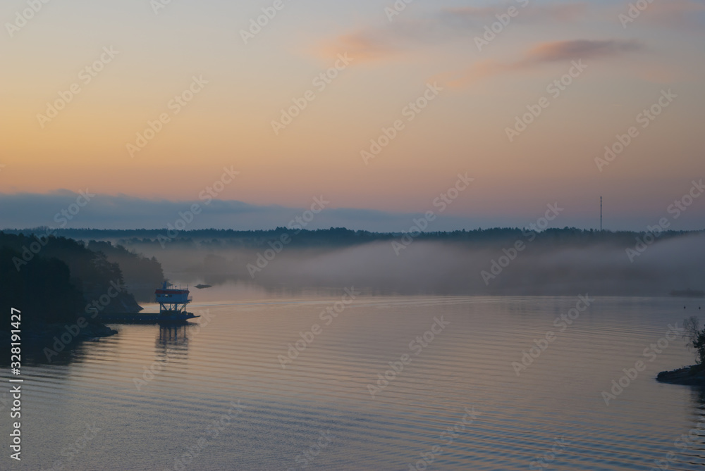 Fototapeta premium Islands of Scandinavia Sweden sunrise Baltic sea