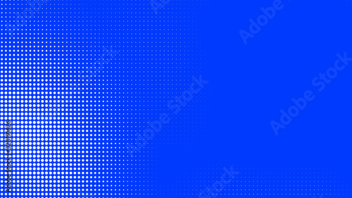 Dots halftone white blue color pattern gradient texture with technology digital background. Dots pop art comics with summer background.