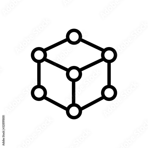 3D print printer icon vector. Thin line sign. Isolated contour symbol illustration