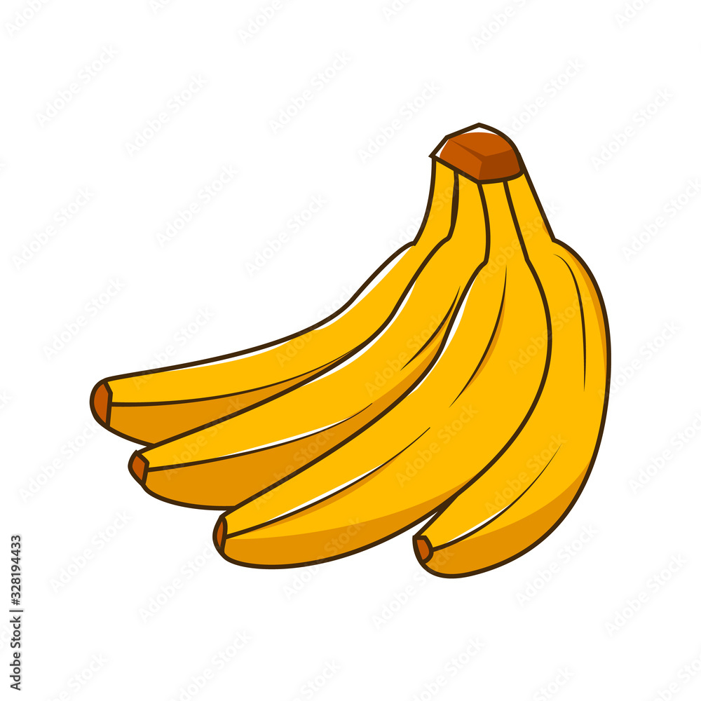 A bunch of banana isolated on white background