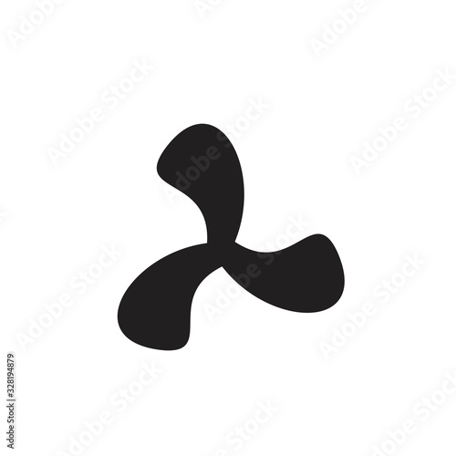 black fan and propeller icon template black color editable. black fan and propeller icon symbol Flat vector illustration for graphic and web design.