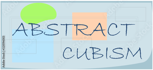 Vector illustration of a background with a cubist design