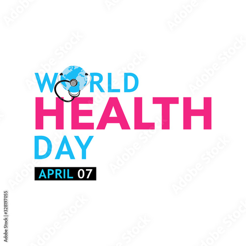 Simple World Health day banner, celebrated on April 07. 