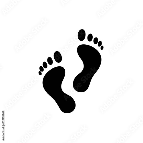 footprints vector icon template black color editable. footprints vector icon symbol Flat vector illustration for graphic and web design.