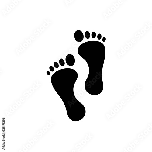 footprints vector icon template black color editable. footprints vector icon symbol Flat vector illustration for graphic and web design.eb © Alwie99d