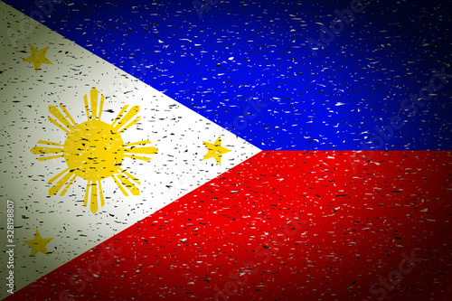 flag of philippines in retro backgroun