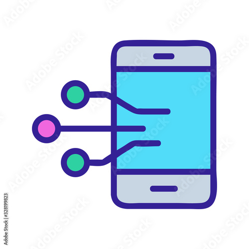 Phone tuning icon vector. Thin line sign. Isolated contour symbol illustration