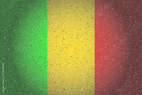 flag of mali in retro backgroun