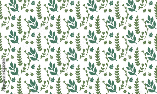 Elegant Botanical leaf pattern background  with modern flower design.