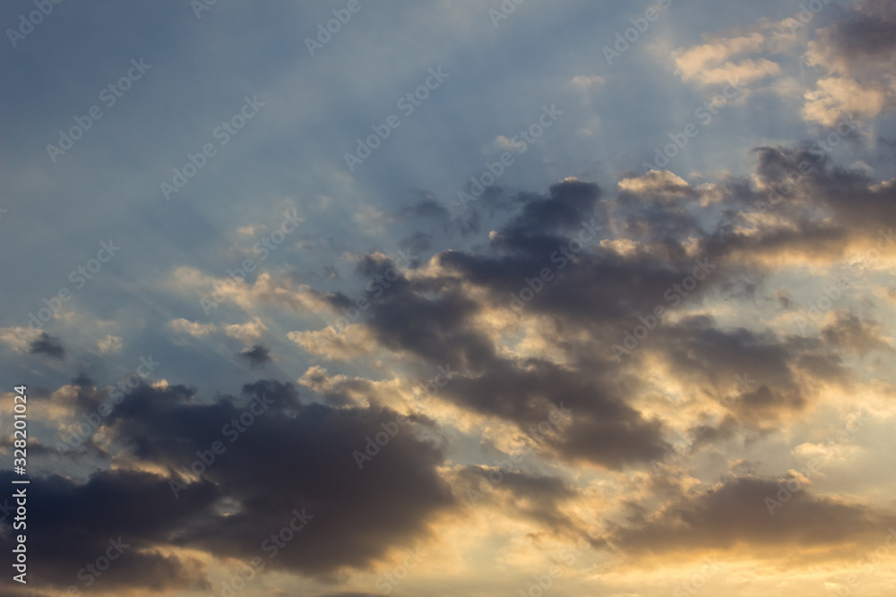 dramatic sky with clouds