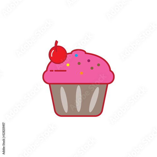 Cupcake icon design isolated on white background