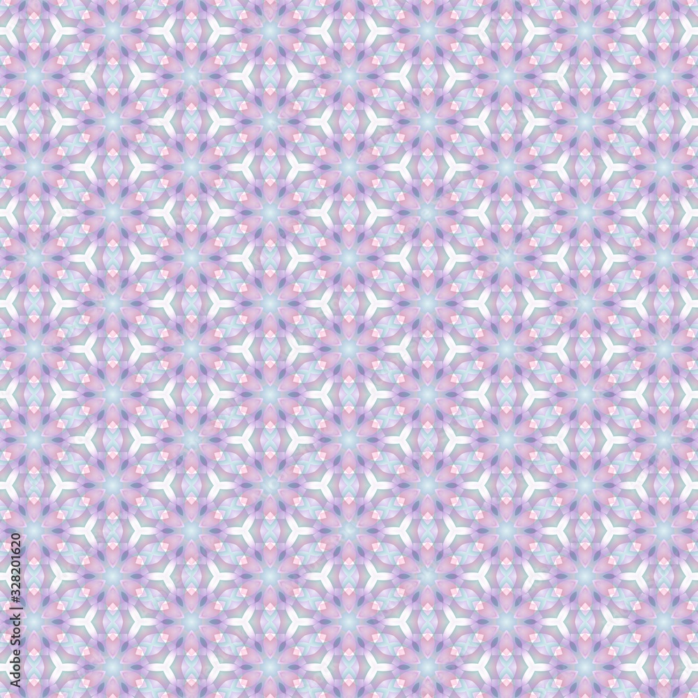 decorative geometric floral pattern. Background for printing on paper, wallpaper, covers, textiles, fabrics, for decoration, decoupage, scrapbook and other.