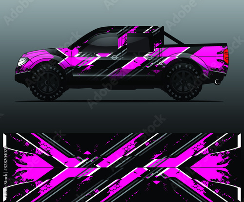 truck decal graphic wrap vector, abstract background