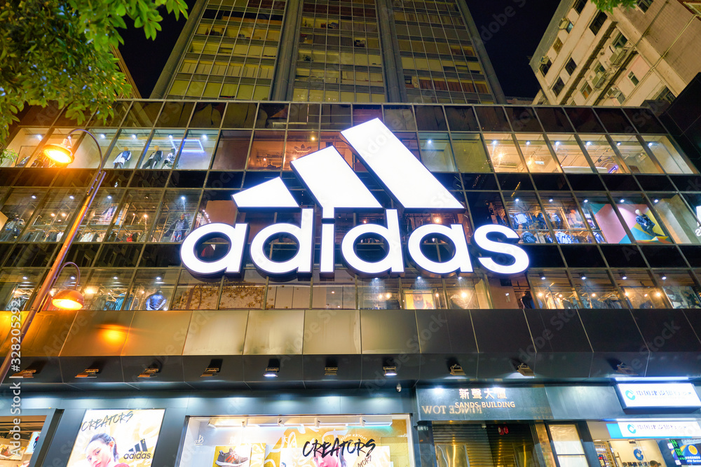HONG KONG, CHINA - CIRCA JANUARY, 2019: exterior of Adidas store in Hong  Kong. Stock Photo | Adobe Stock