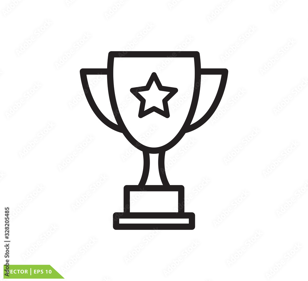 Trophy icon vector logo template flat trendy Trophy icon vector logo template flat trendy