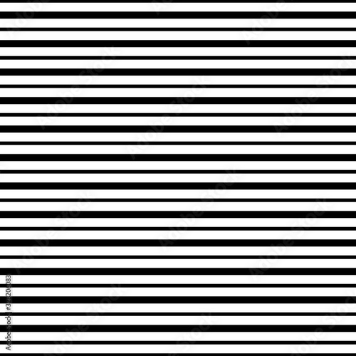 Geometric background.Line vector pattern.Black horizontal lines of different thickness on a white background.Flat.Vector