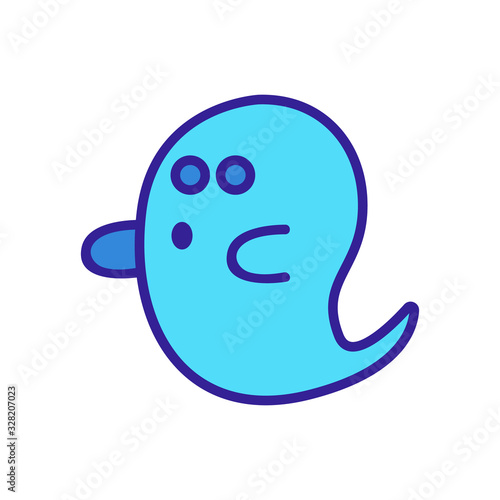ghost icon vector. Thin line sign. Isolated contour symbol illustration