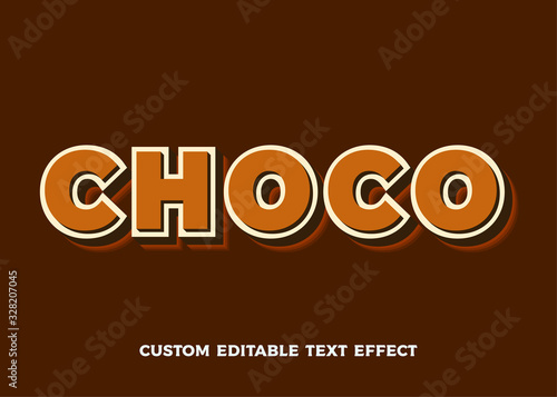 Choco text effect. editable font style