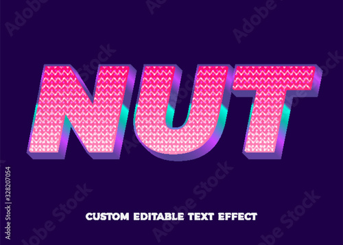 Nut Mondern Pink Text Effect photo