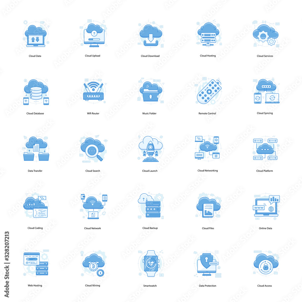 Cloud Computing Flat Icons Pack Cloud Computing Flat Icons Pack