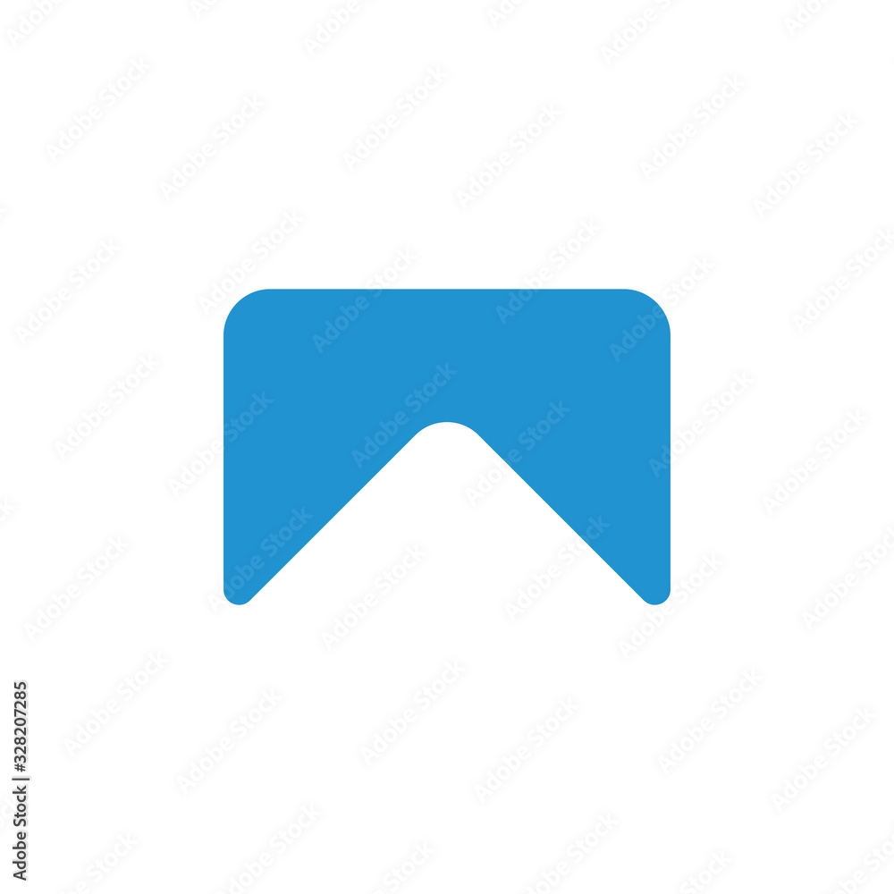 simple mountain negative space geometric symbol vector simple mountain negative space geometric symbol vector
