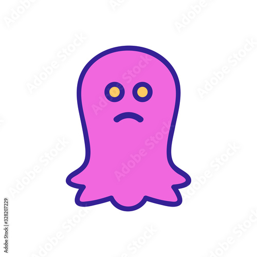 ghost icon vector. Thin line sign. Isolated contour symbol illustration