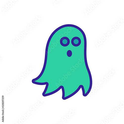 ghost icon vector. Thin line sign. Isolated contour symbol illustration