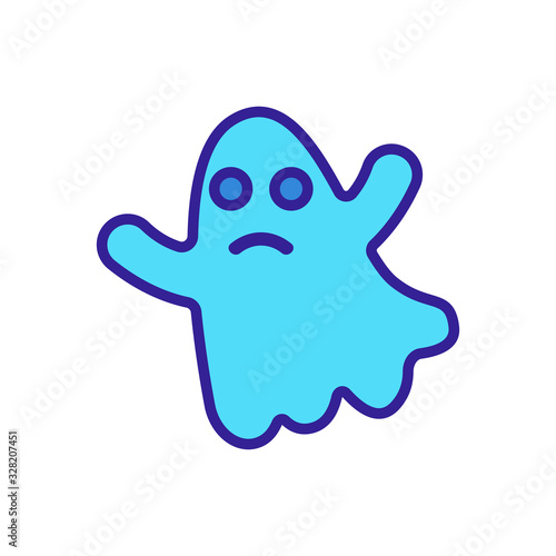 ghost icon vector. Thin line sign. Isolated contour symbol illustration