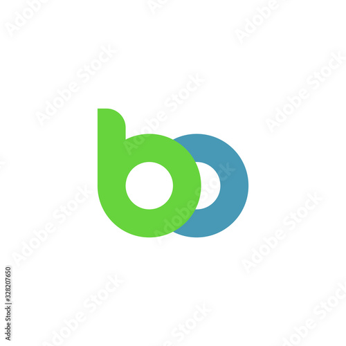 Obraz na plátně letter bo abstract hidden kid design symbol logo vector