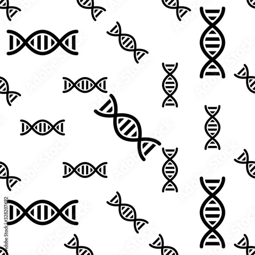 Human Dna Icon Seamless Pattern