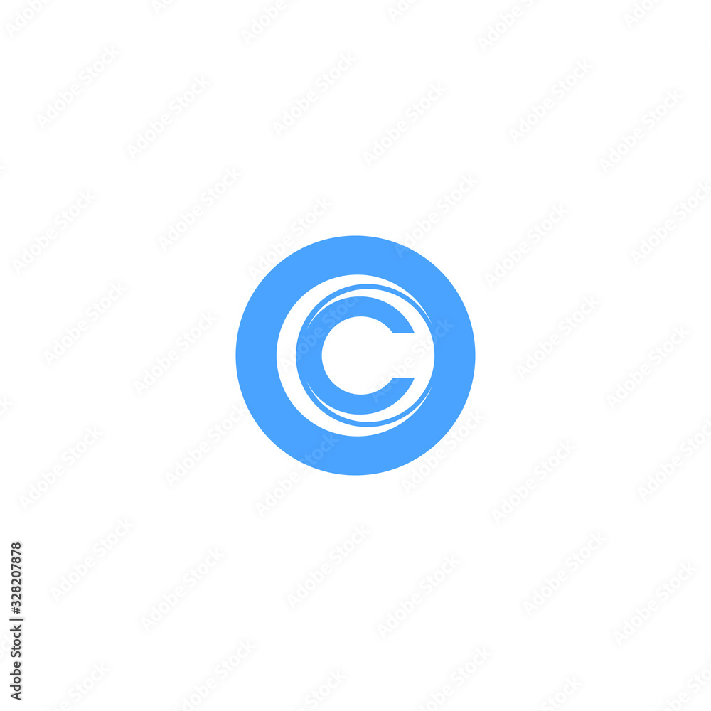 Letter C icon Logo. minimalist Unique modern geometric creative elegant. Vector icon Letter C icon Logo. minimalist Unique modern geometric creative elegant. Vector icon