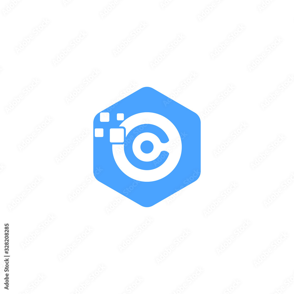 Letter C icon Logo. minimalist Unique modern geometric creative elegant. Vector icon Letter C icon Logo. minimalist Unique modern geometric creative elegant. Vector icon