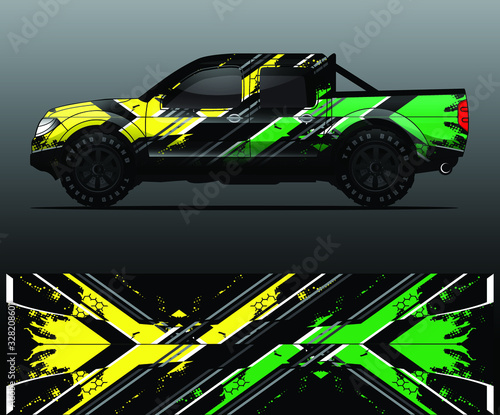 truck decal graphic wrap vector  abstract background