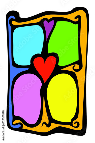 Coração em cores