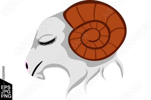 vector illustration of a nanny goat
