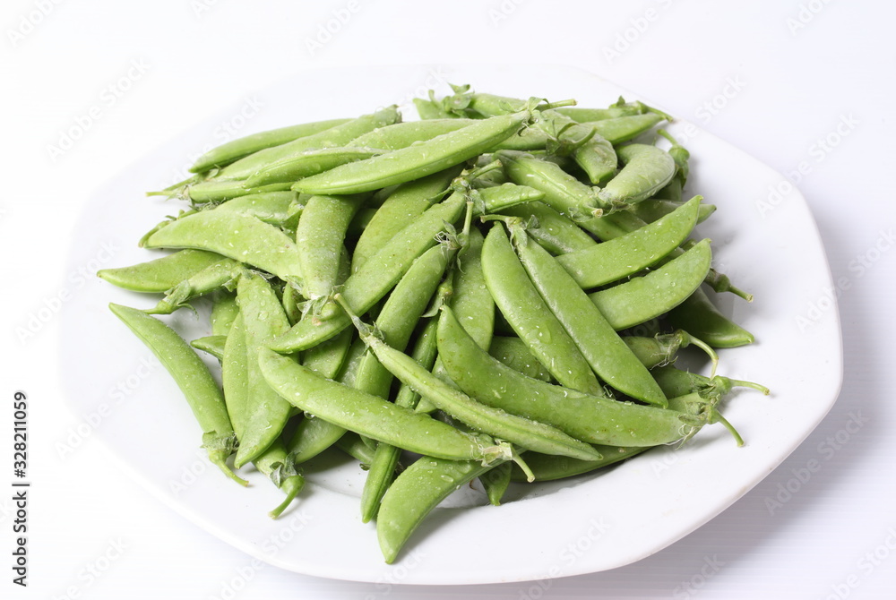 Green beans isolated on a white background Green beans isolated on a white background