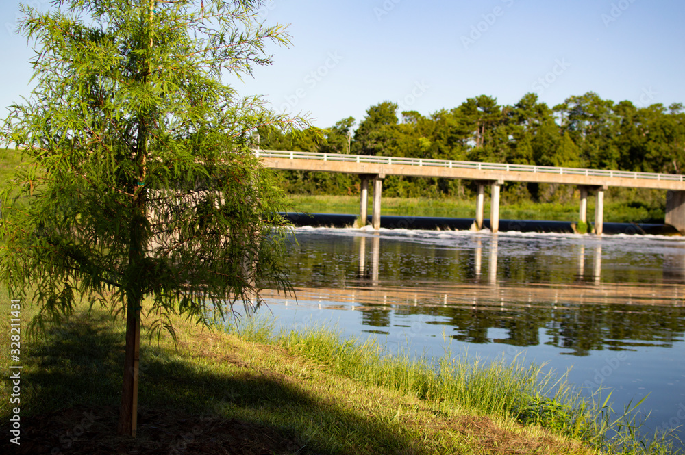 Blanchard park econ trail bridge river photo image